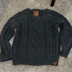Canadiana Gray Cable Knit Sweater